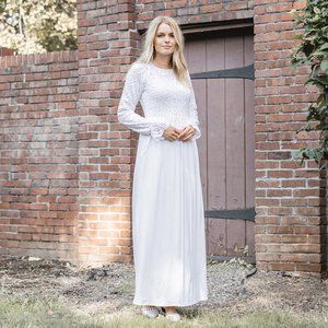 White Lilac Temple Dress